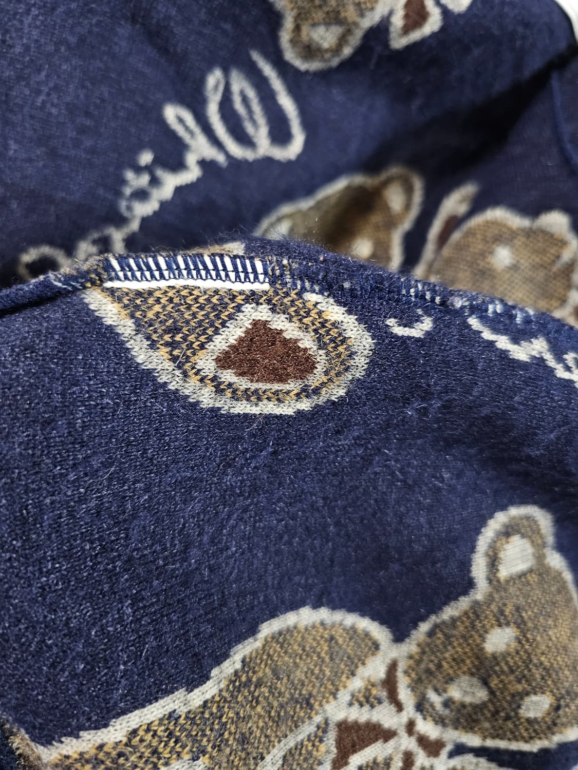 WHITE ITARIYARD 일본 빈티지 애니멀 패턴 테디베어 퍼 플리스 상품이미지6