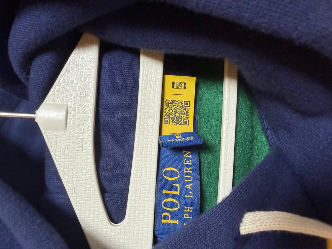 스트라이프 플리스 후디 - 네이비 상품이미지5