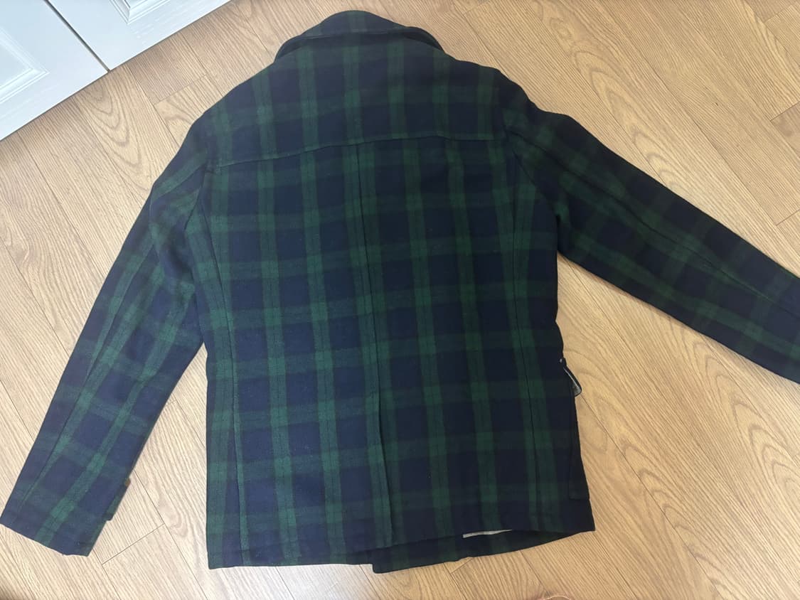 상태최상 모직 울 더블버튼 타탄체크 피코트 남여공용 남s 여L 갸루 상품이미지9