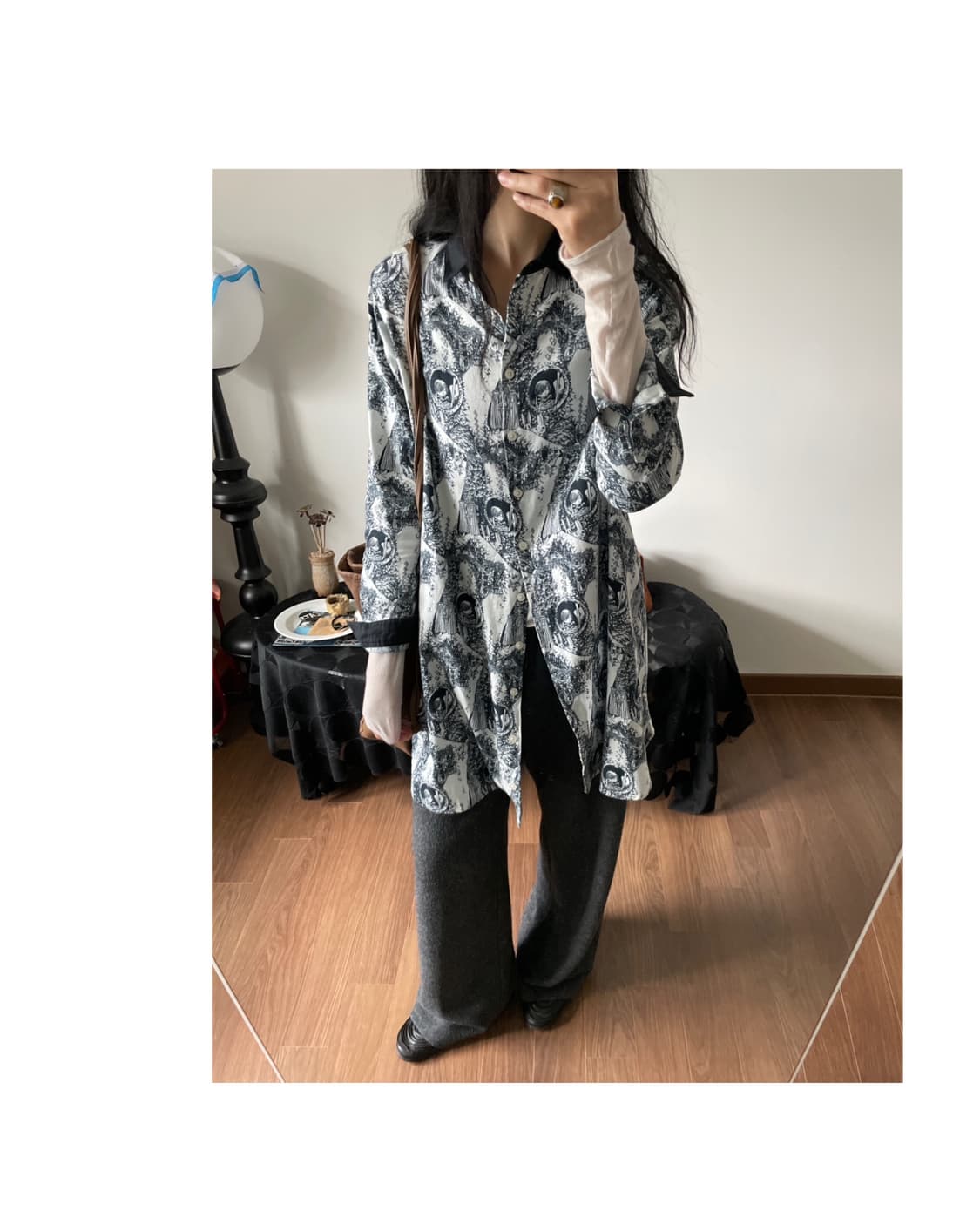 anime patterned shirt one-piece 상품이미지5