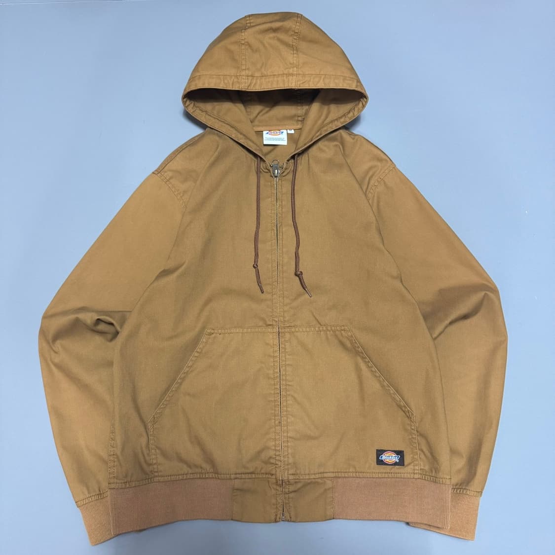 디키즈(Dickies) 브라운컬러 라벨 로고 트윌 코튼 액티브 후드 자켓 상품이미지5