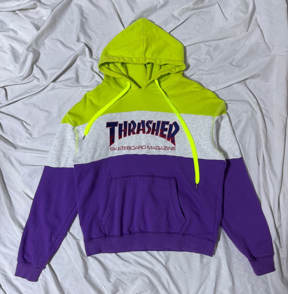 Jouetie thrasher 컬러 블록 후드티 트레셔 스케이트보드 상품이미지1