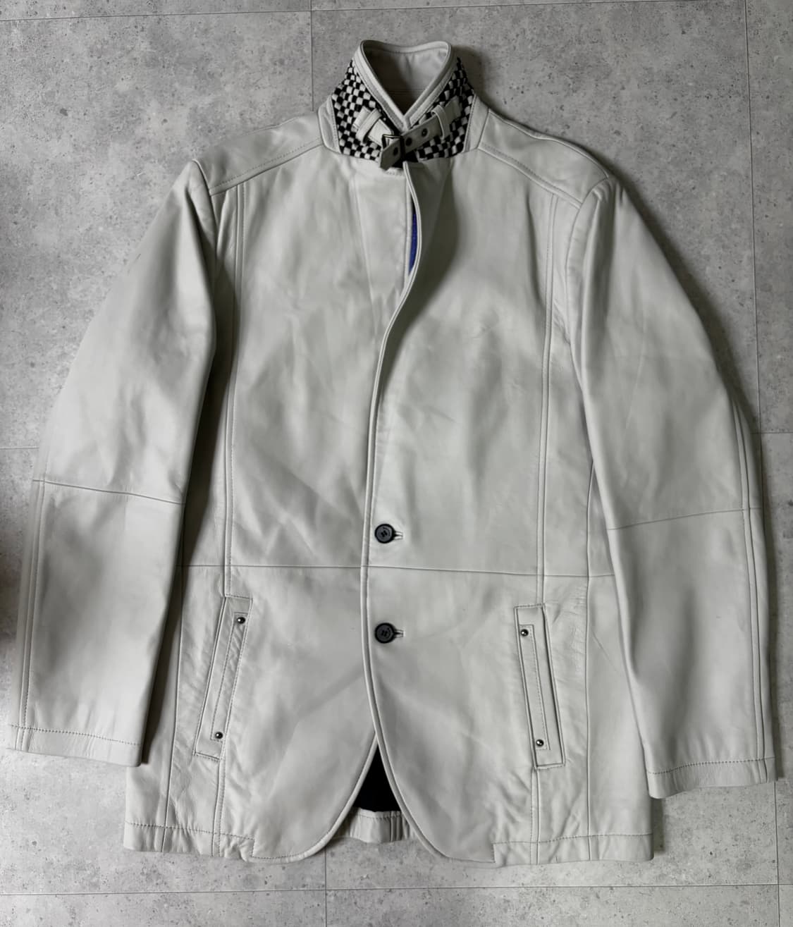 Barassi 화이트 양가죽 자켓 M 상품이미지2