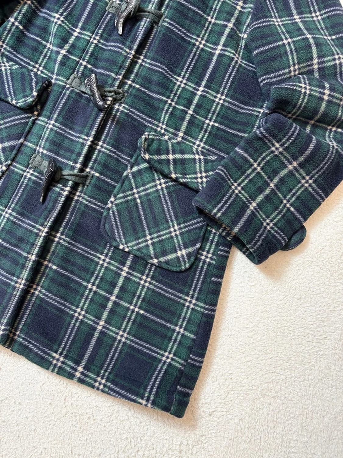 Selectede 00's 타탄 체크 클래식 후디 더플 코트 PN6746 상품이미지5
