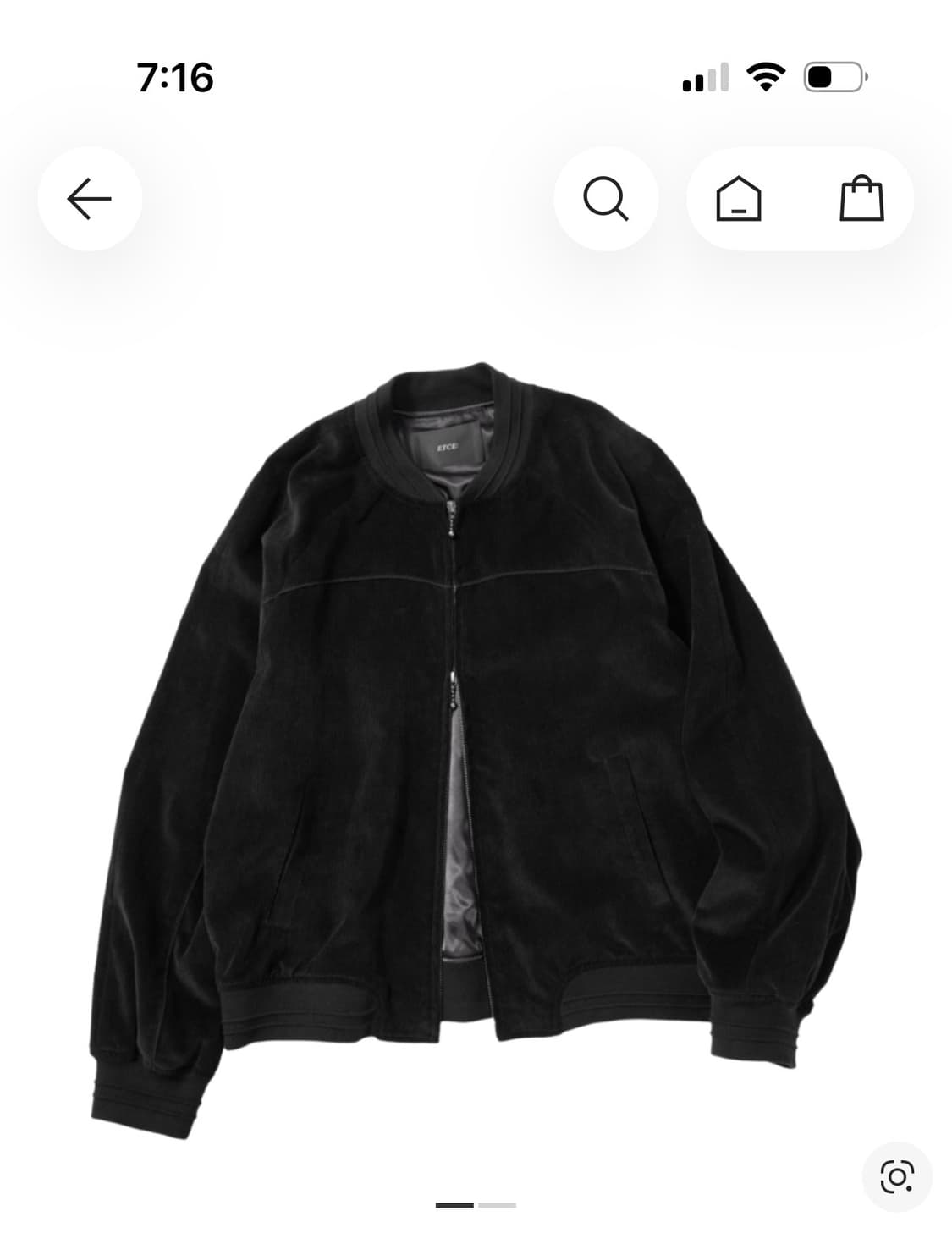 Etce 코듀로이 벨벳 블루종 자켓 상품이미지1