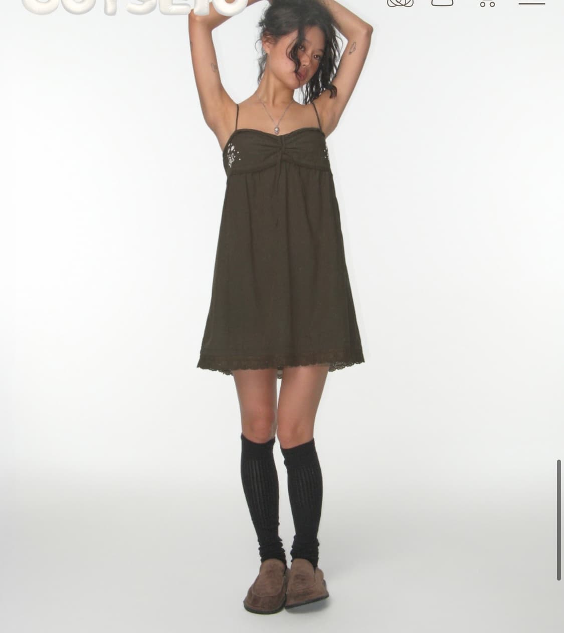 코이세이오 브라운 원피스 상품이미지2