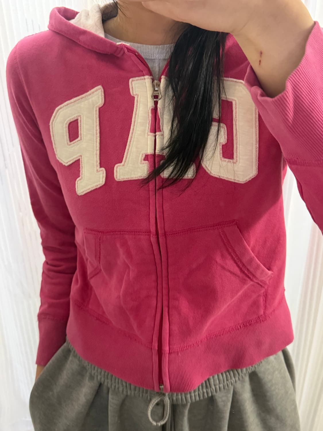 갭 핑크 후드집업 키즈 XL 상품이미지1