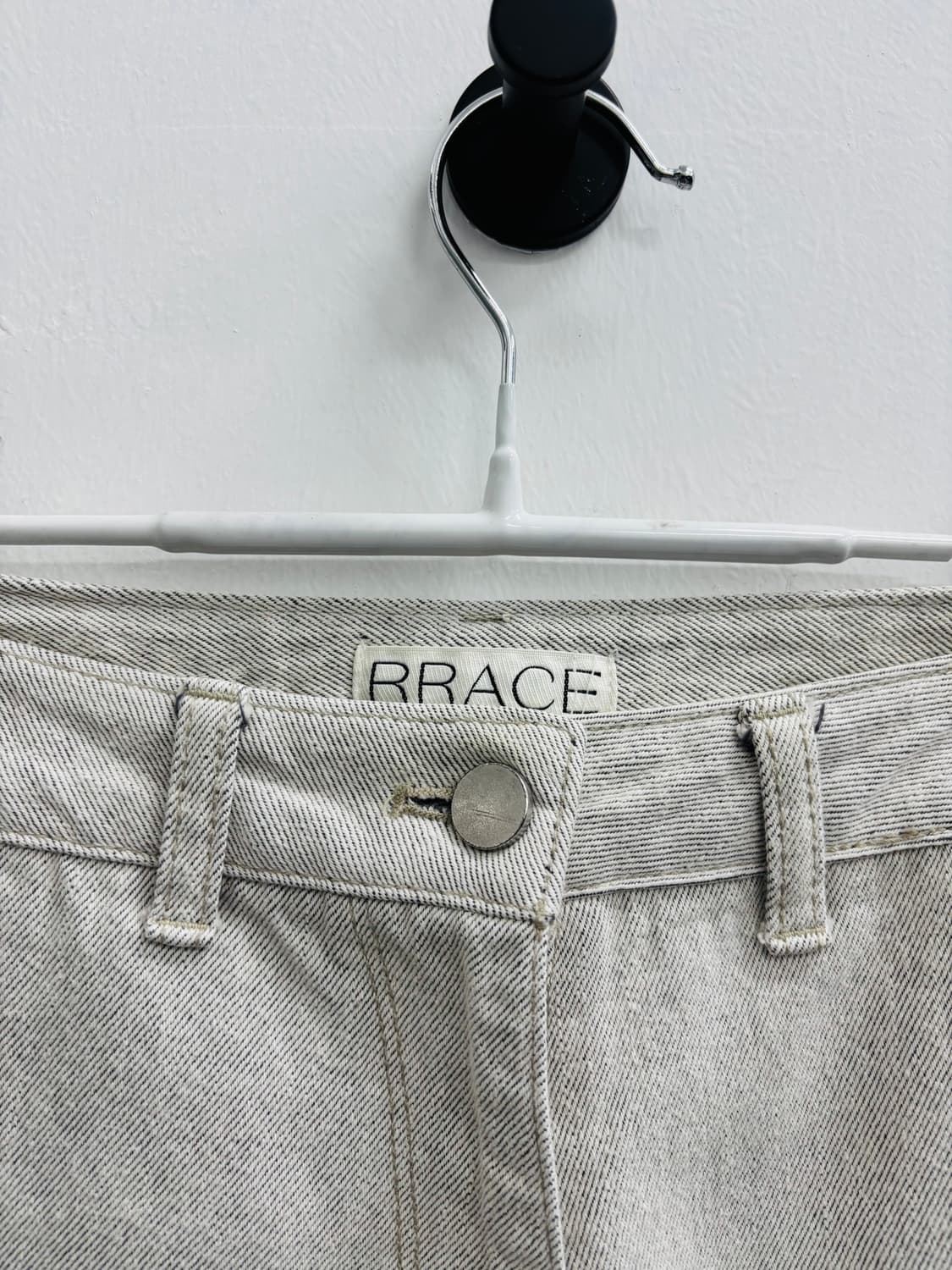 레이스(rrace) 빈티지 워싱 스트레이트 데님 팬츠 그레이 상품이미지2