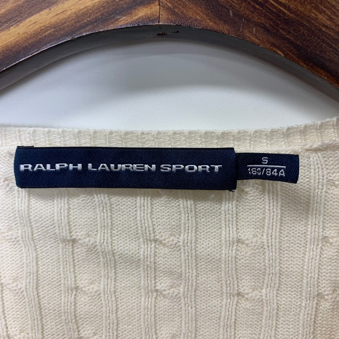 폴로 랄프로렌 스포츠 아이보리 꽈배기 케이블 니트 가디건 상품이미지5