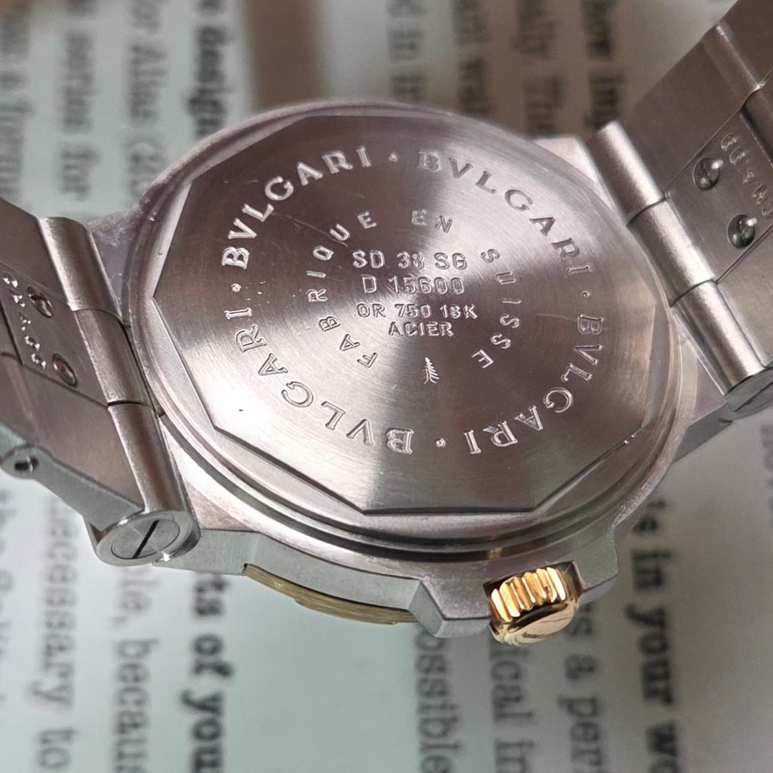 불가리 디아고노 스쿠버 SD38SG 18k 콤비 38mm 오토매틱 브레이 상품이미지8