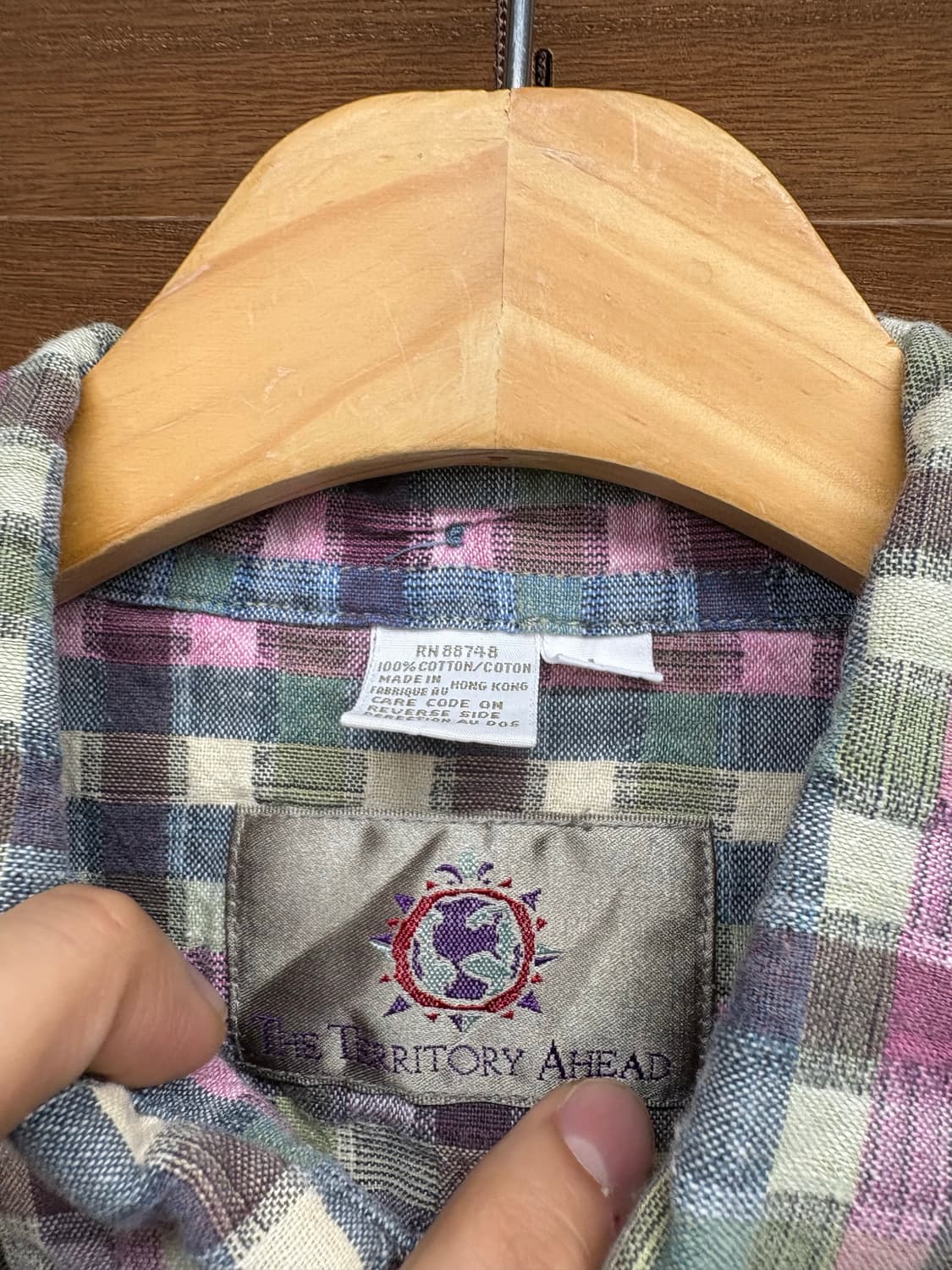 90s 테리토리 빈티지 패치워크 패턴 셔츠 상품이미지5