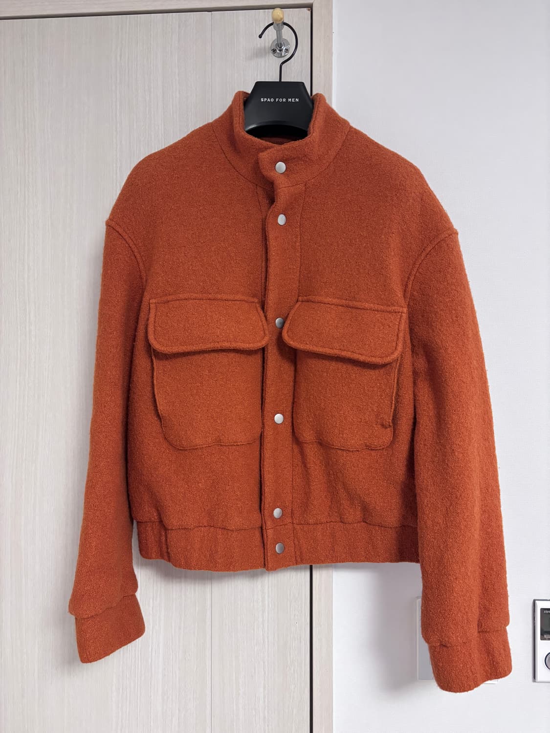 M 자라 오렌지 울 부클 자켓 상품이미지1