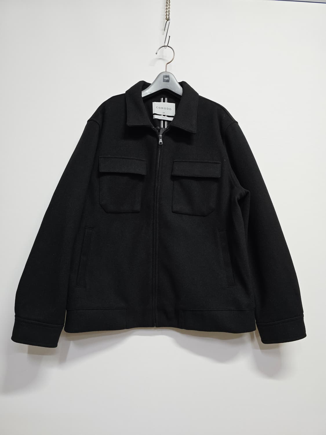코모도 스퀘어 포켓 블랙 자켓 점퍼105 상품이미지1