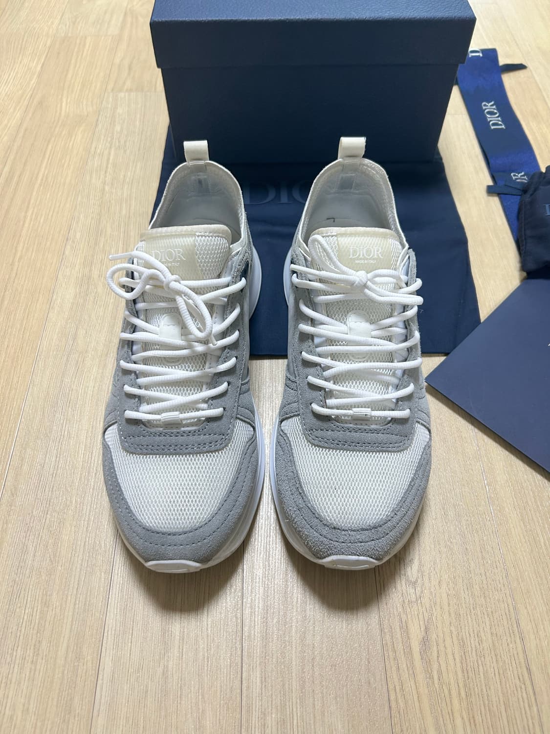 [41,풀박스] 디올 B25 오블리크 스니커즈 그레이 상품이미지4