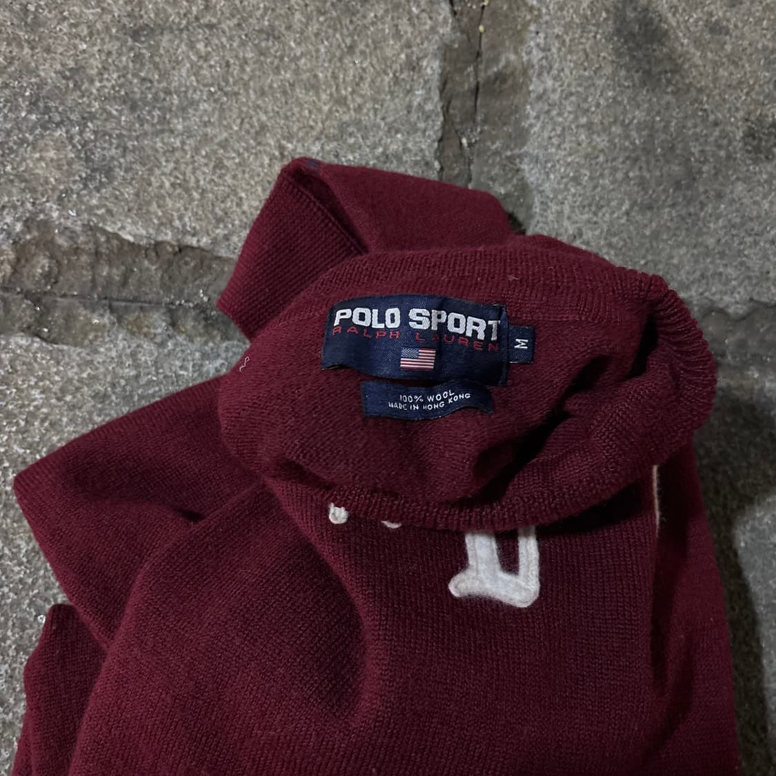 폴로 스포츠 랄츠 로렌 버건디 울 터틀넥 스웨터 상품이미지5