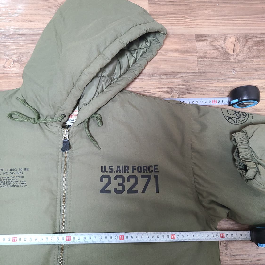 [M95] USA 프로퍼 에어포스 미공군 밀리터리 후드 자켓 점퍼 상품이미지8
