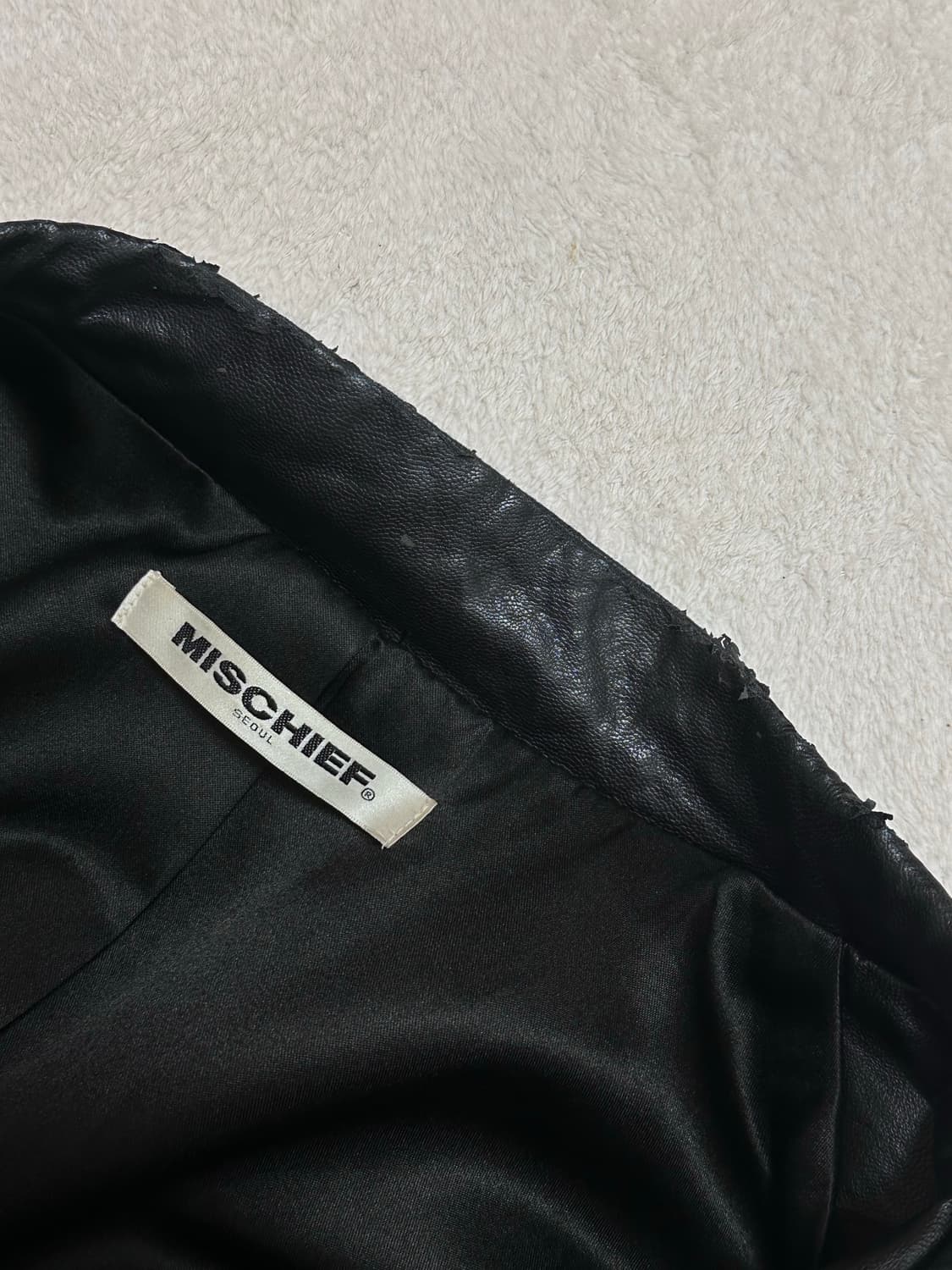 미스치프 레더자켓 블랙 상품이미지8