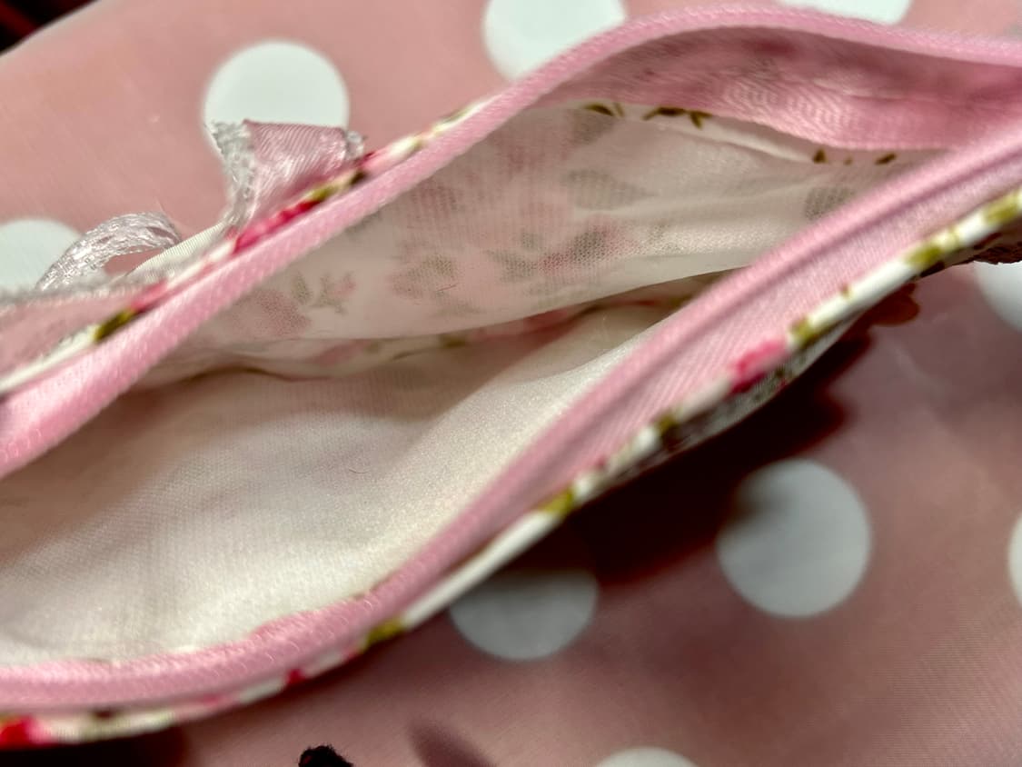 ･:*+. 핸드메이드 로즈 리본 히메갸루 레이스 파우치   상품이미지3