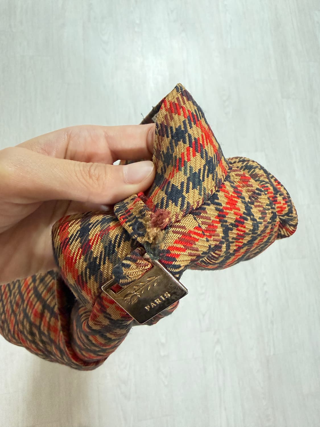 빈티지 레트로 체크 패턴 팬츠 상품이미지5