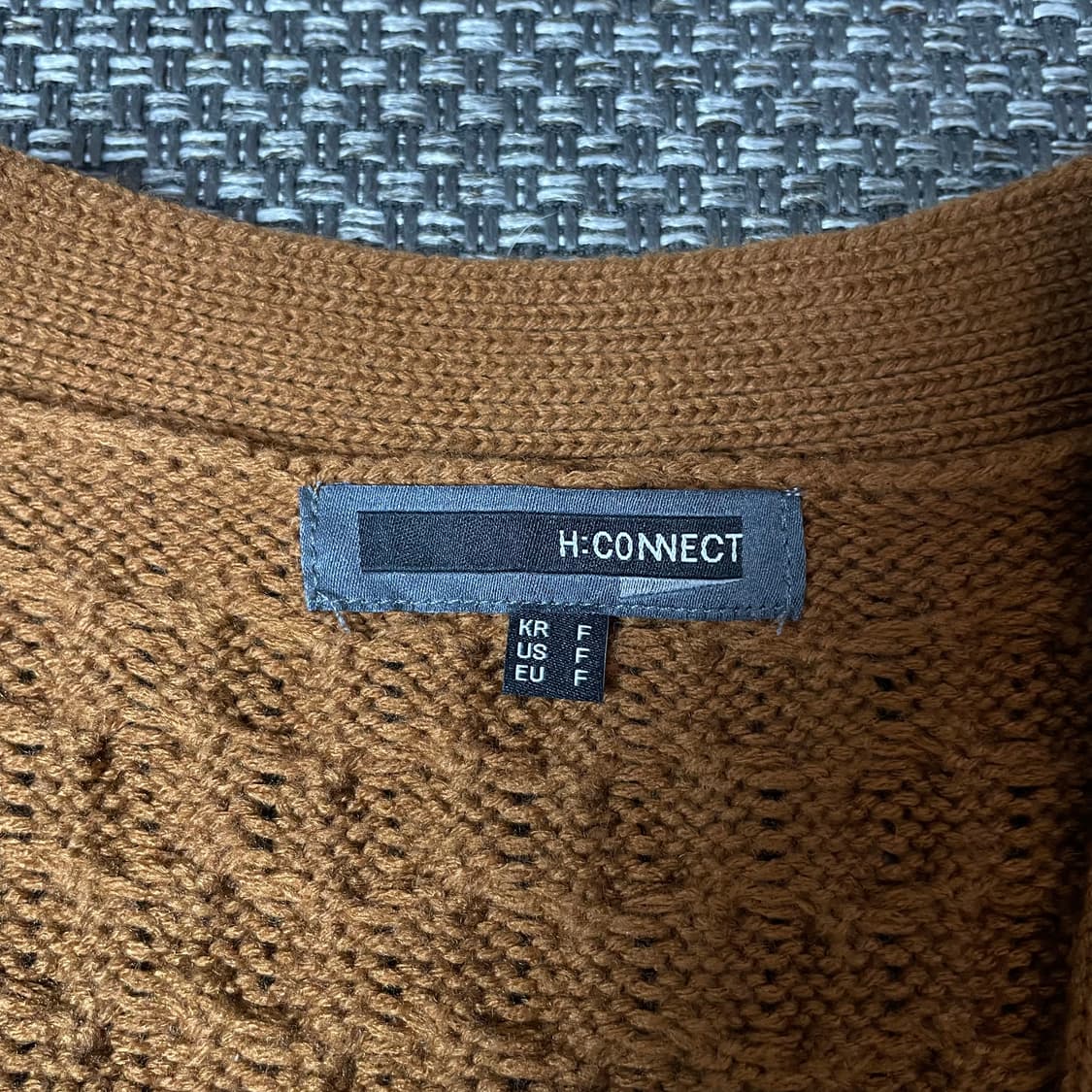 에이치커넥트 브라운 케이블 니트 가디건 상품이미지4