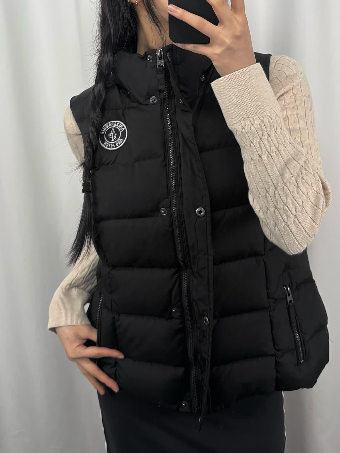 아베크롬비 블랙 패딩 베스트 상품이미지2