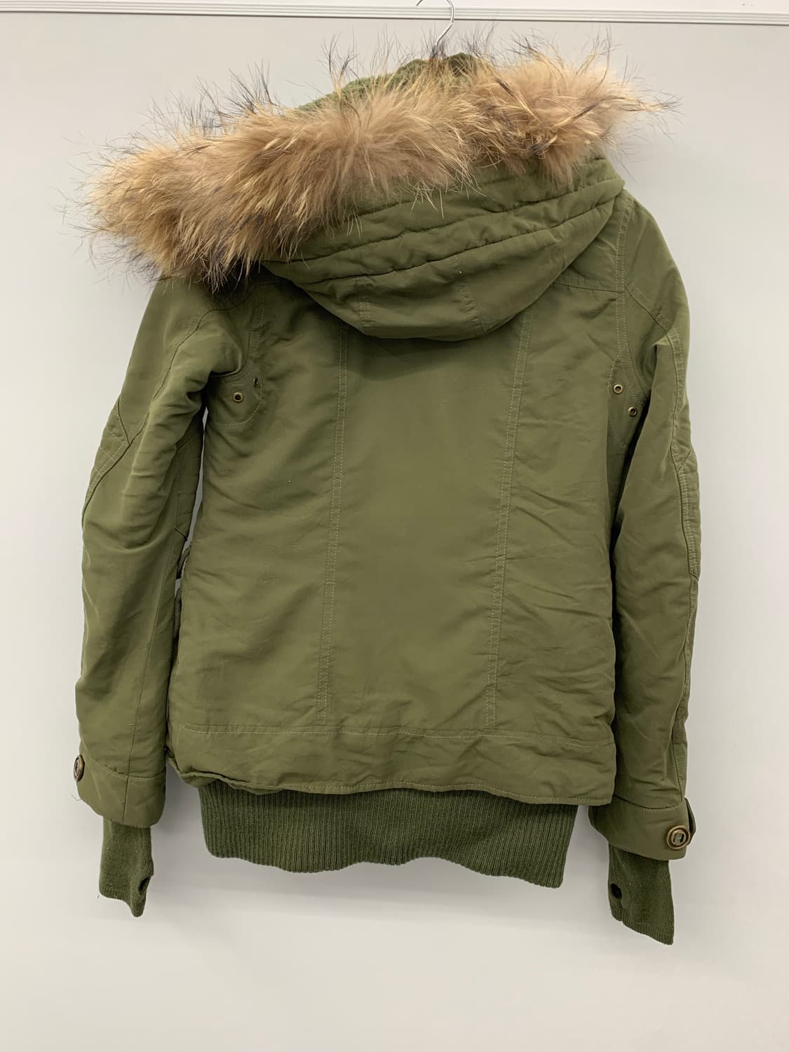 Sly y2k 퍼 트리밍 밀리터리 버클 자켓 상품이미지8