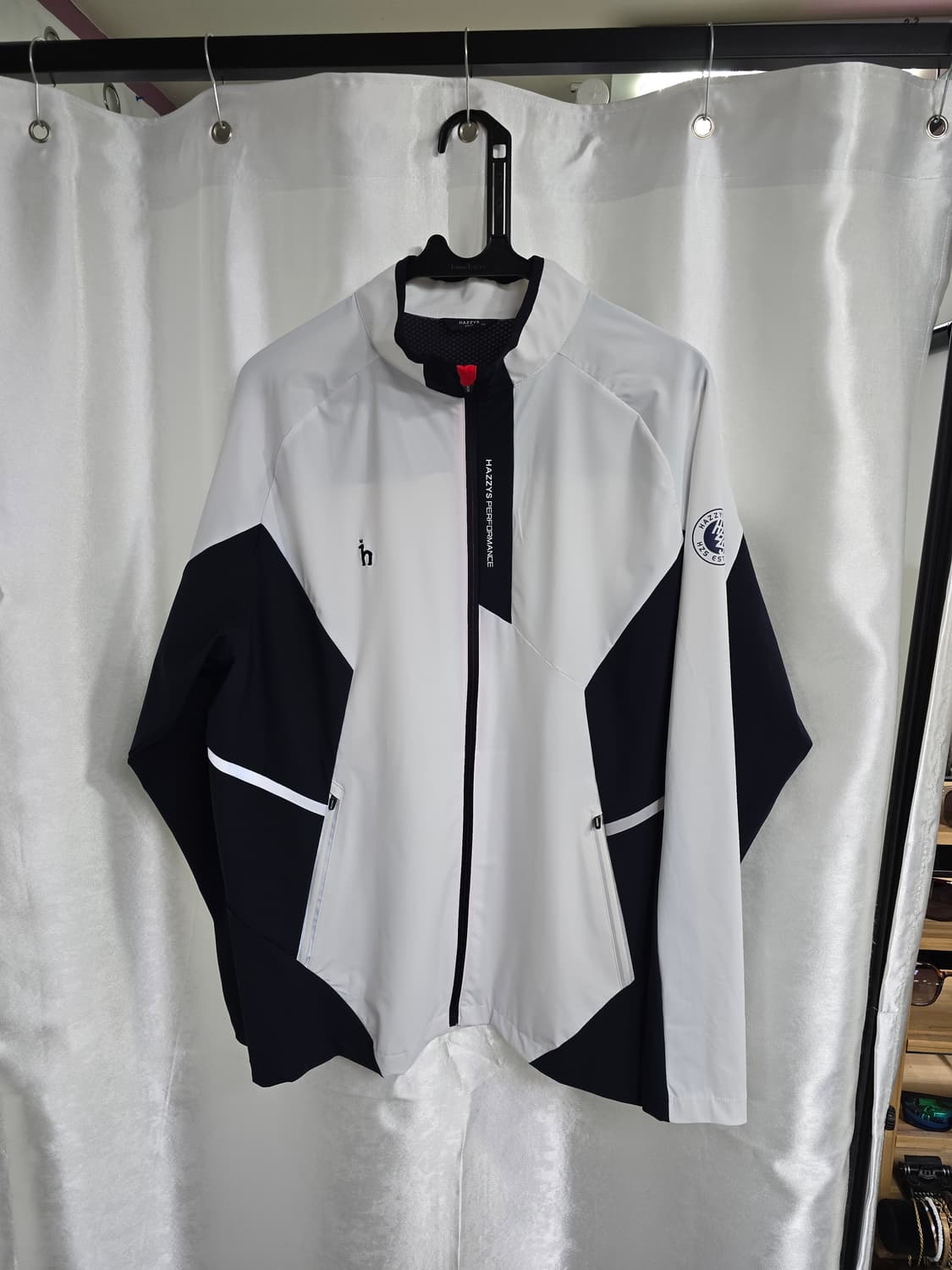 해지스 골프 바람막이 화이트 블랙 (1494) 상품이미지1