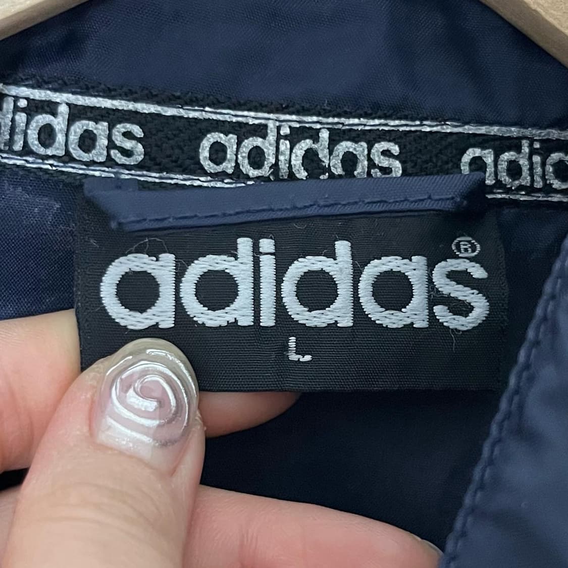 아디다스 네이비 화이트 삼선 윈드브레이커 상품이미지7