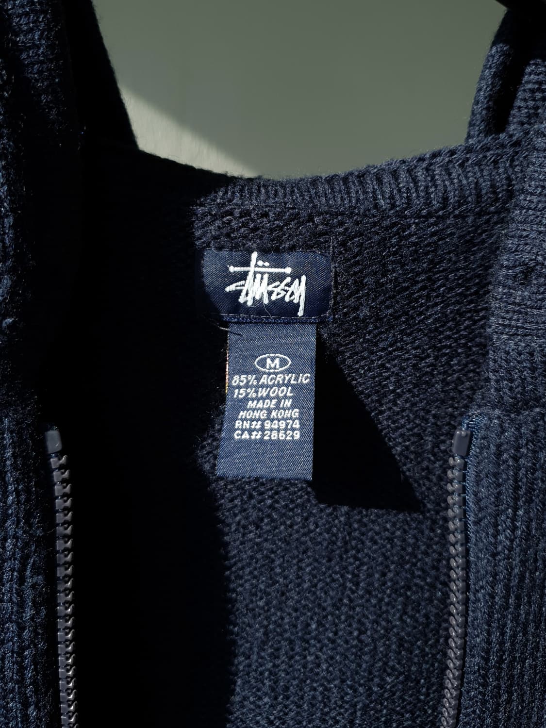 90s STUSSY sweater hood zip-up 상품이미지7