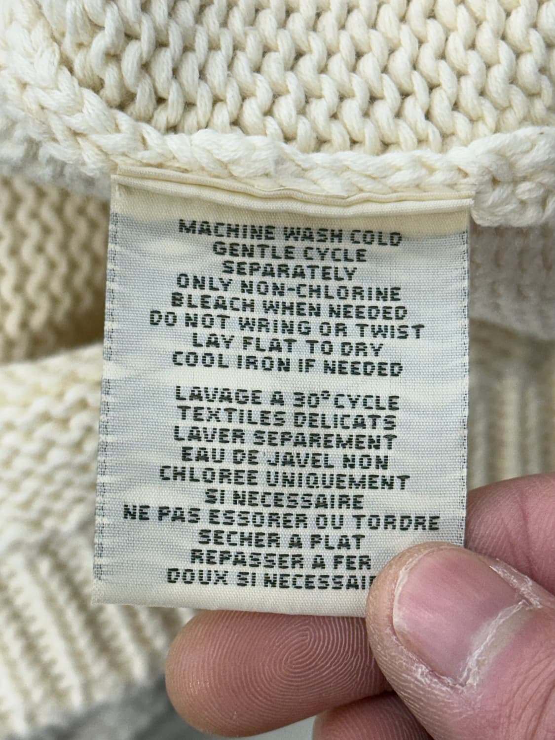 데님 앤 서플라이 랄프 로렌 아이보리 코튼 크로피 카라 가디건 상품이미지9