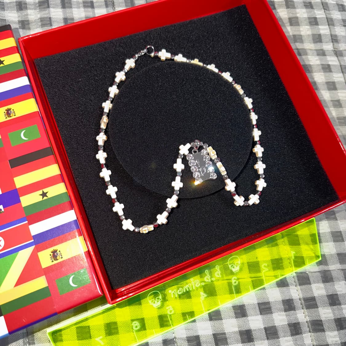 (20inch) b.b.simon 비비시몬 스와로브스키 b 로고 목걸이 상품이미지2