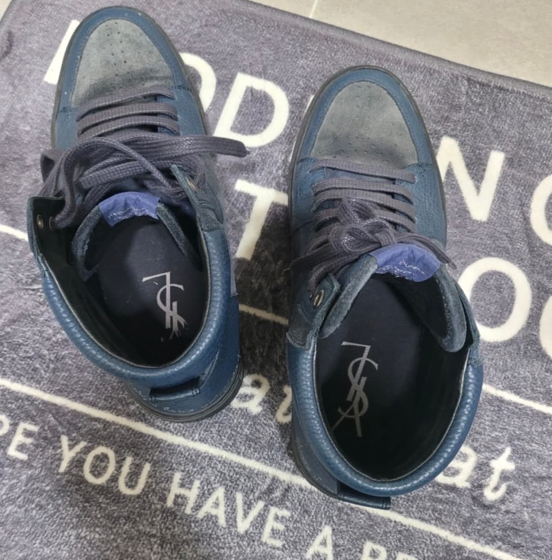 생로랑 하이탑 스니커즈 41 네이비블루 상품이미지3