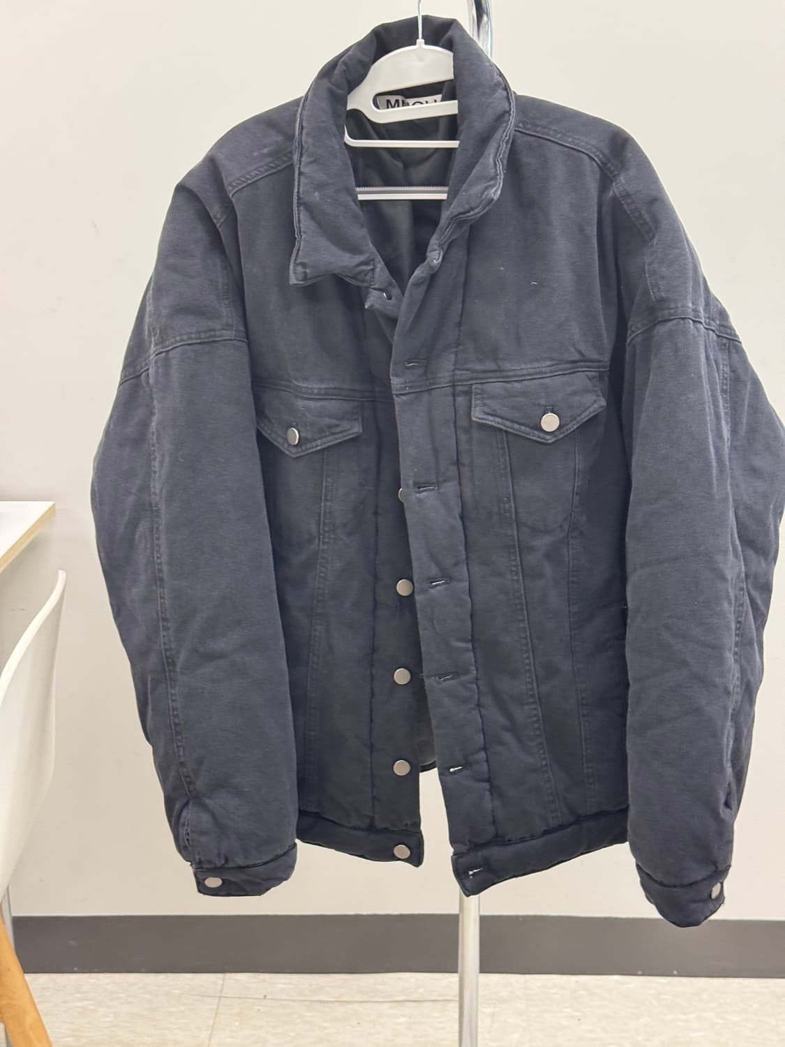 MNGU 블랙 데님 패딩 자켓 상품이미지1