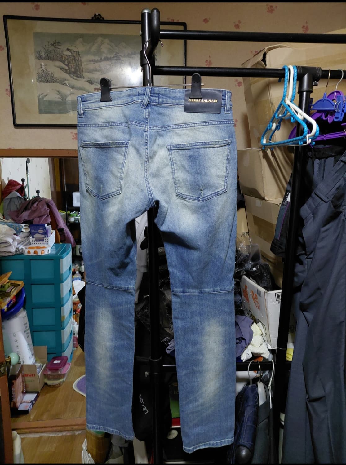 [피에르발망]바이커 데님 청바지 34사이즈  상품이미지2