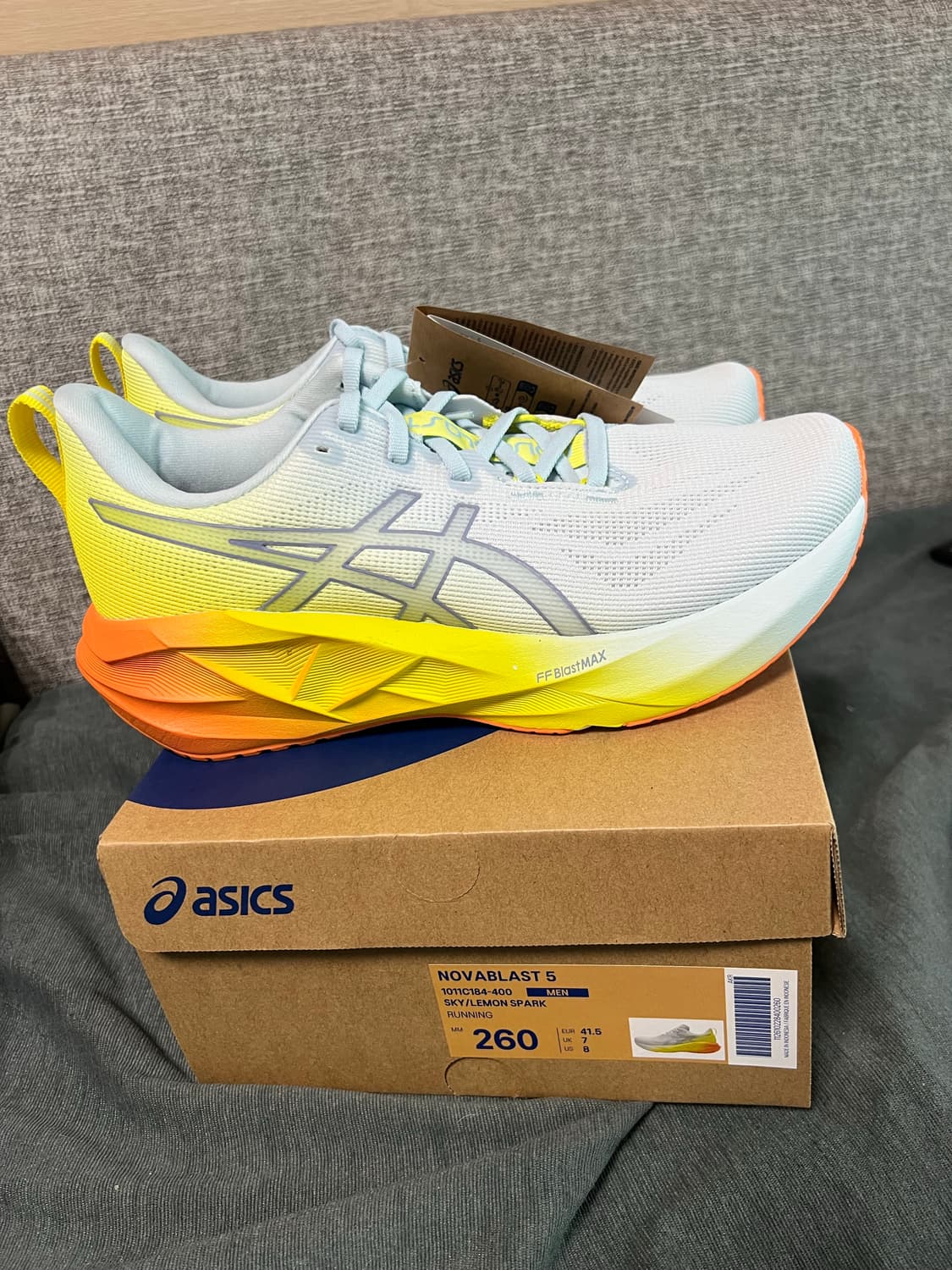 260)정가 이하 공홈 새상품 아식스 노바블라스트5 써니시즐 상품이미지2