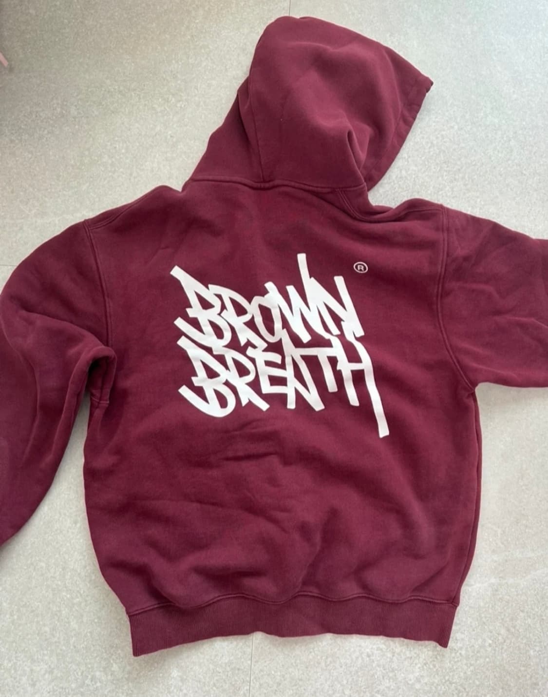브라운브레스 버건디 후드티 S 상품이미지1