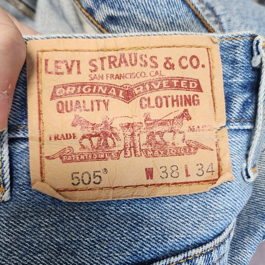 [38] 리바이스 505 USA 연청 청바지 데님팬츠 상품이미지3