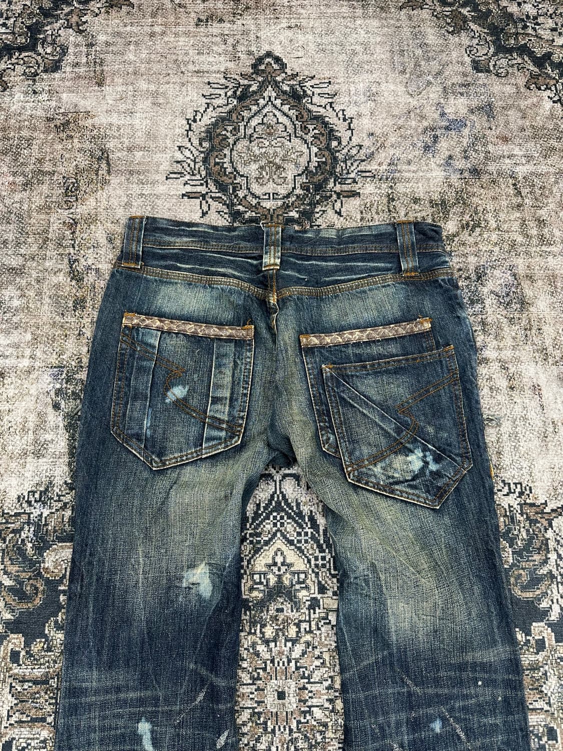 Semantic design Python paint wash jeans 상품이미지5