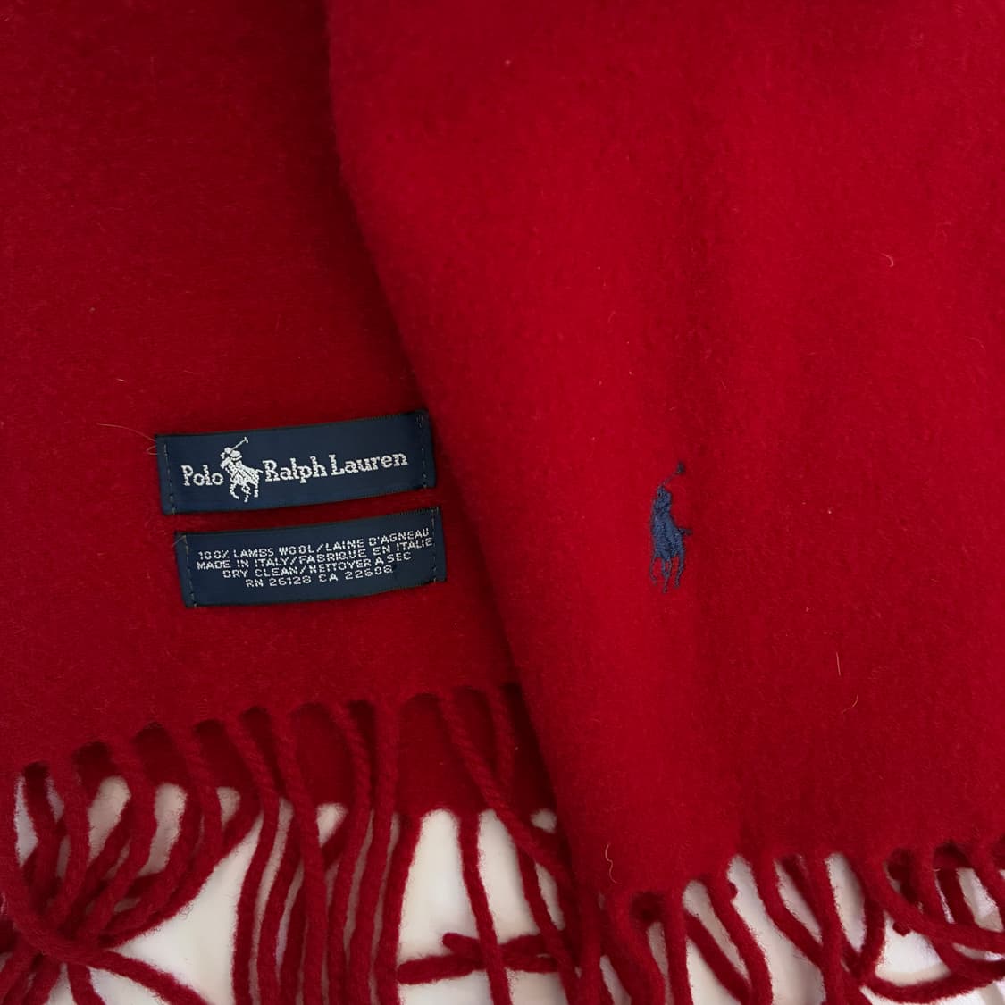 Polo  폴로 랄프로렌 램스울 레드 머플러 상품이미지3