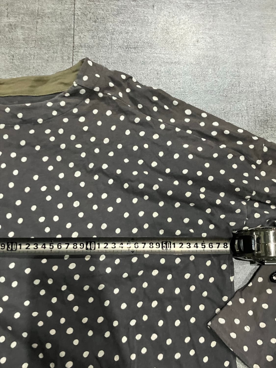 일본빈티지 Chaux 하구미모리걸 할메카지 땡땡이 도트티셔츠 상품이미지2