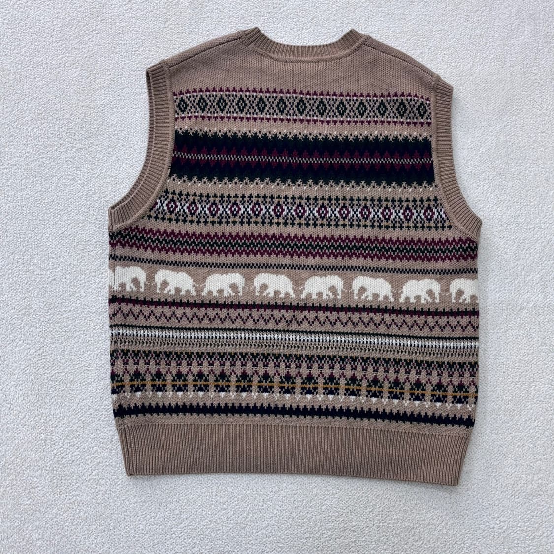 L 커스텀멜로우 패턴 니트 조끼 0312E 상품이미지2