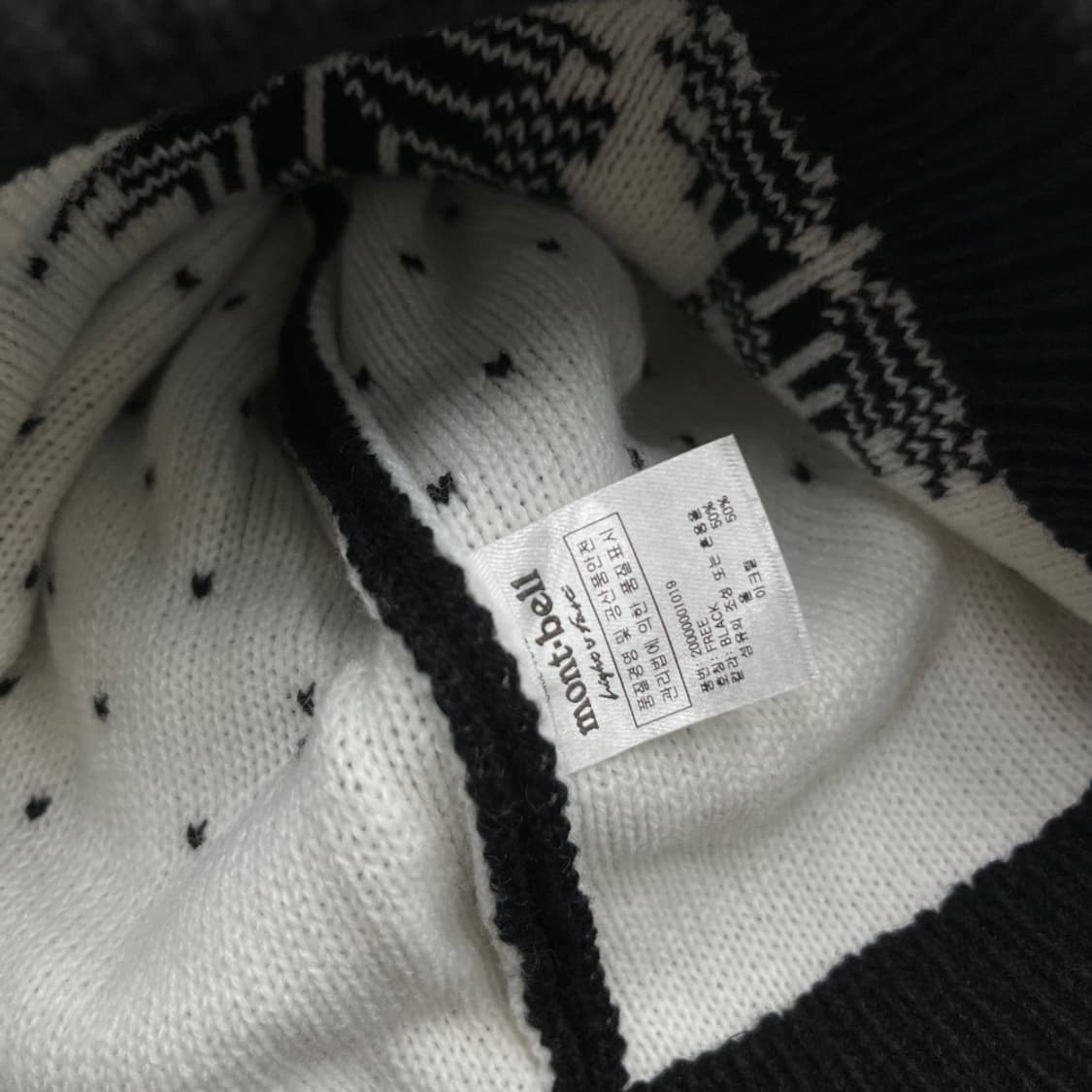 몽벨 눈꽃 블랙 비니 상품이미지7