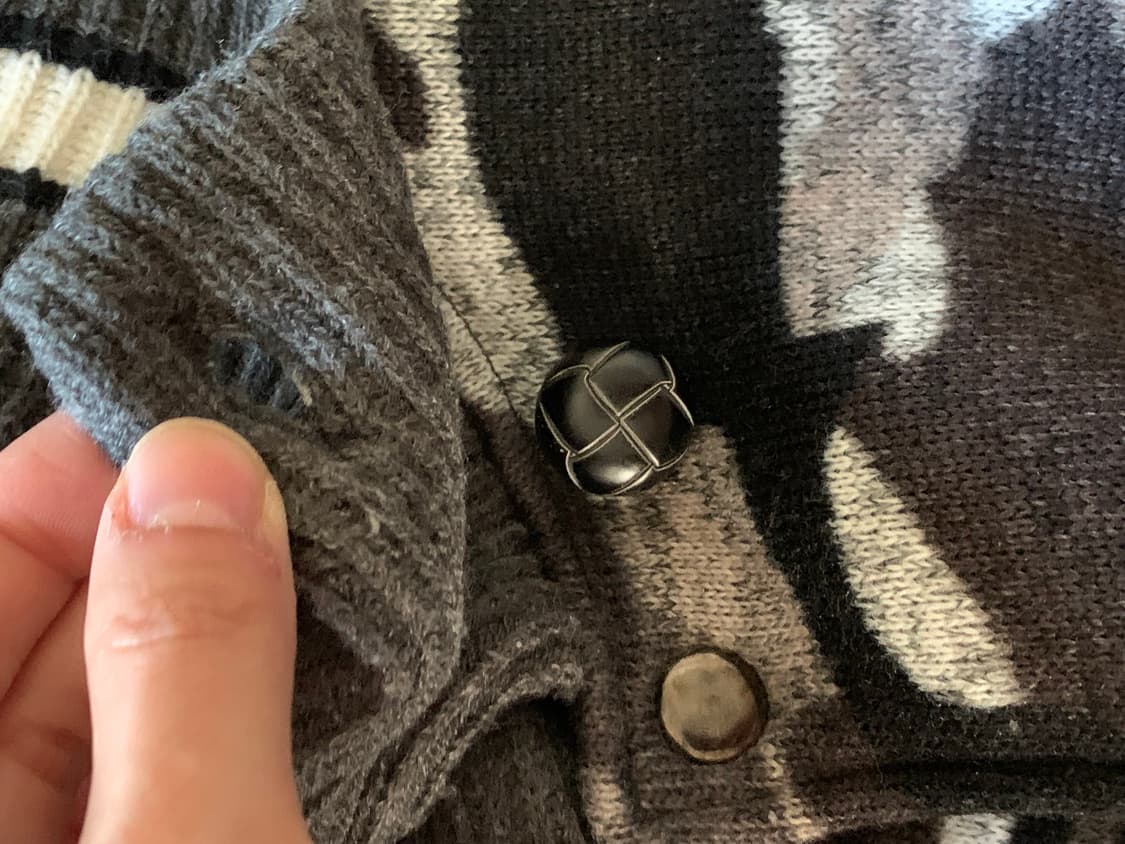 빈티지 카모 니트 자켓 팔아요 착샷있음!! 상품이미지4