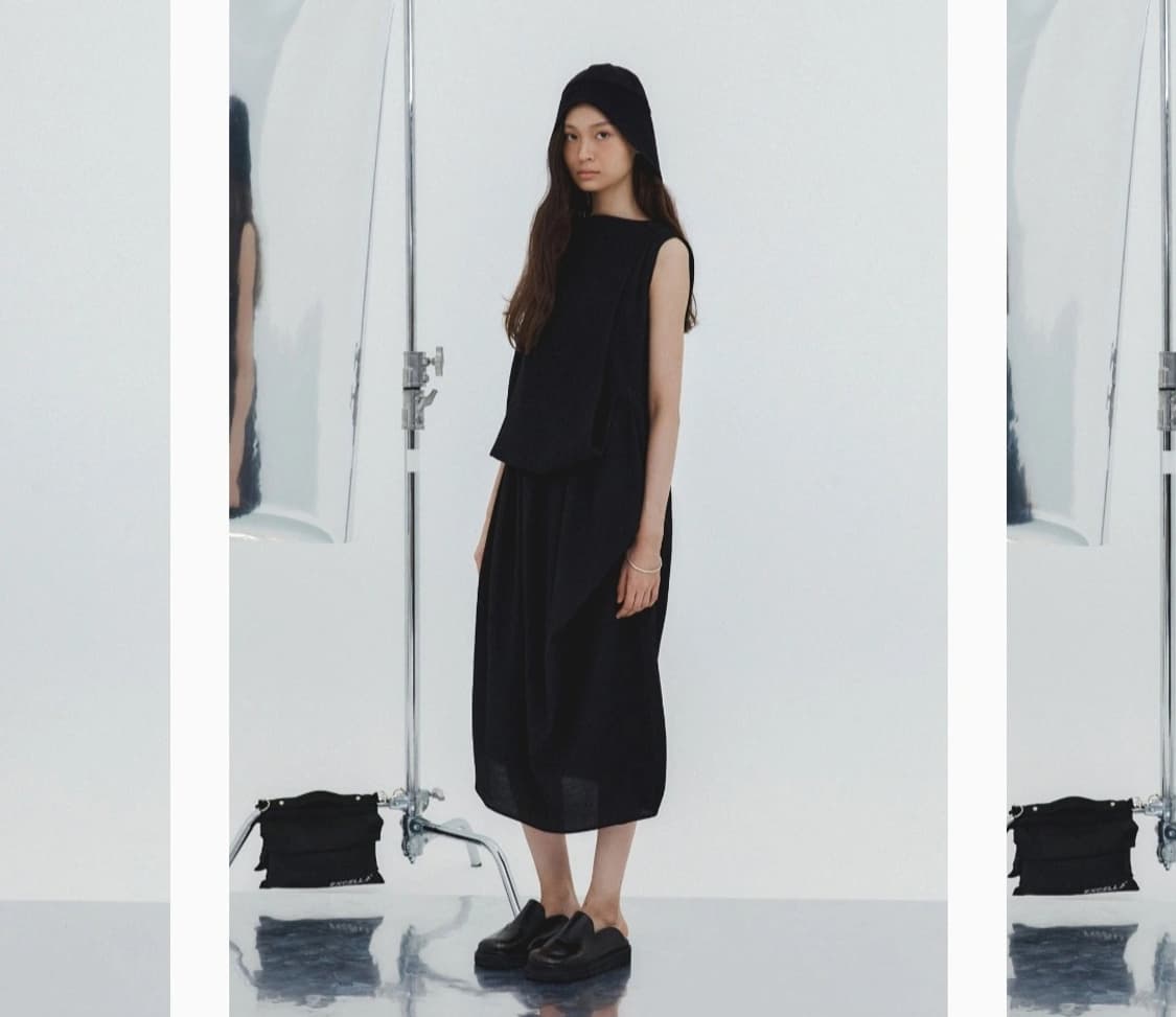 (새상품) 에핑글러 드레이핑 원피스 블랙 draping ops 상품이미지2