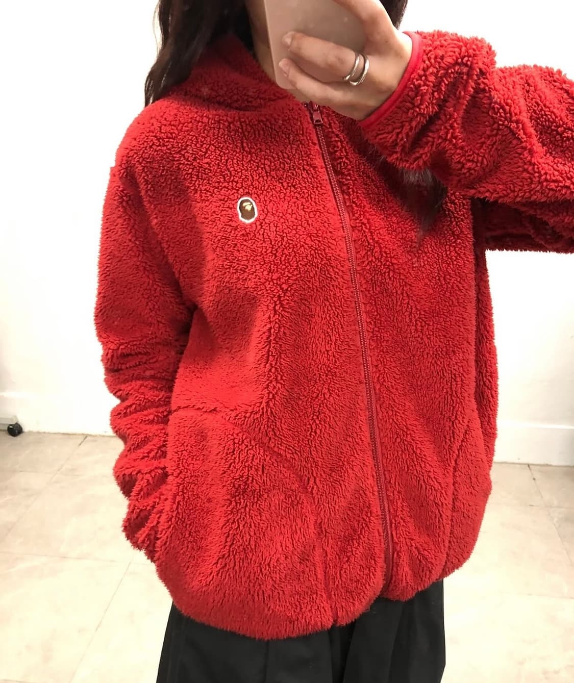 베이프 후리스 후드집업 상품이미지2