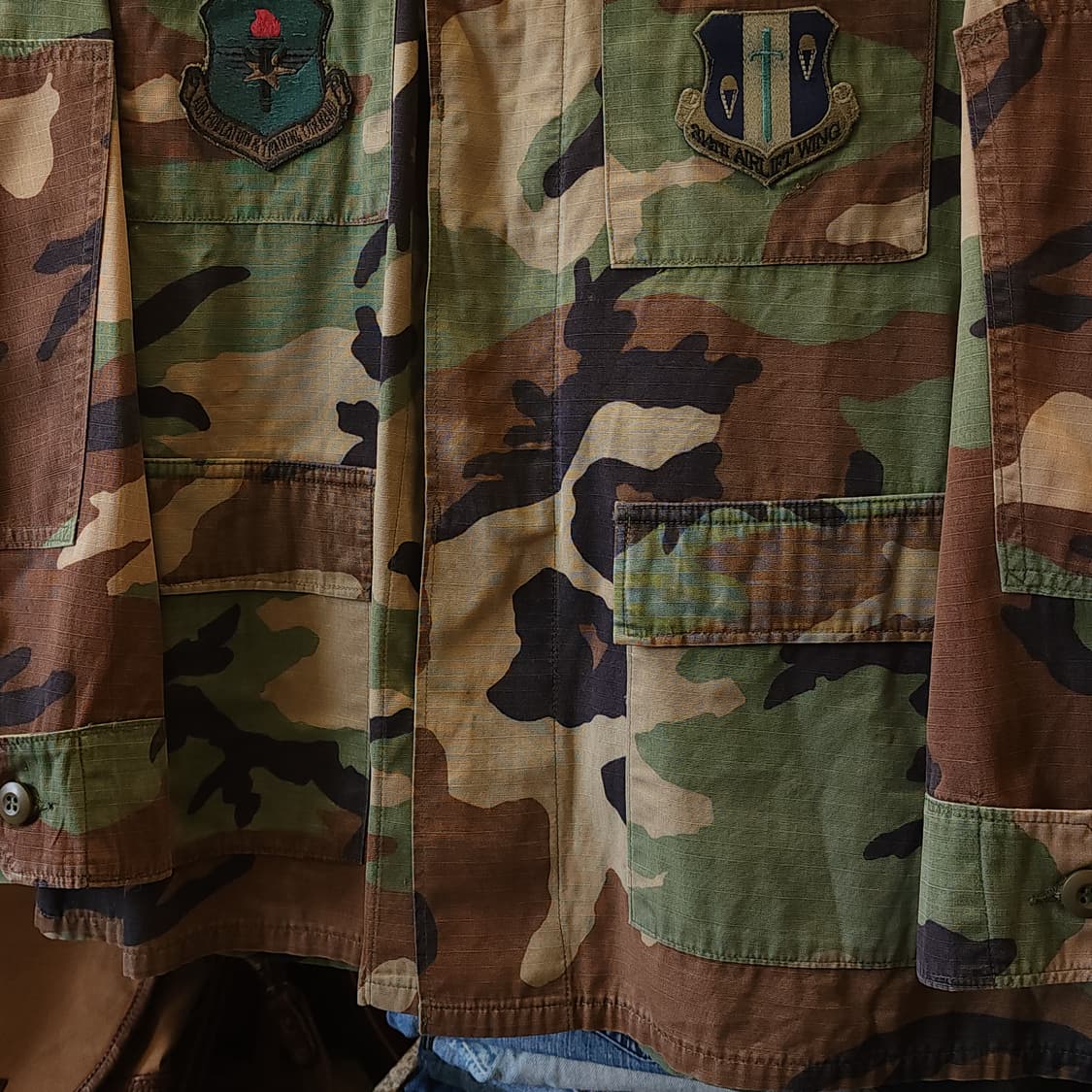 90s 미군 우드랜드 카모셔츠 BDU 라지 레귤러 상품이미지8