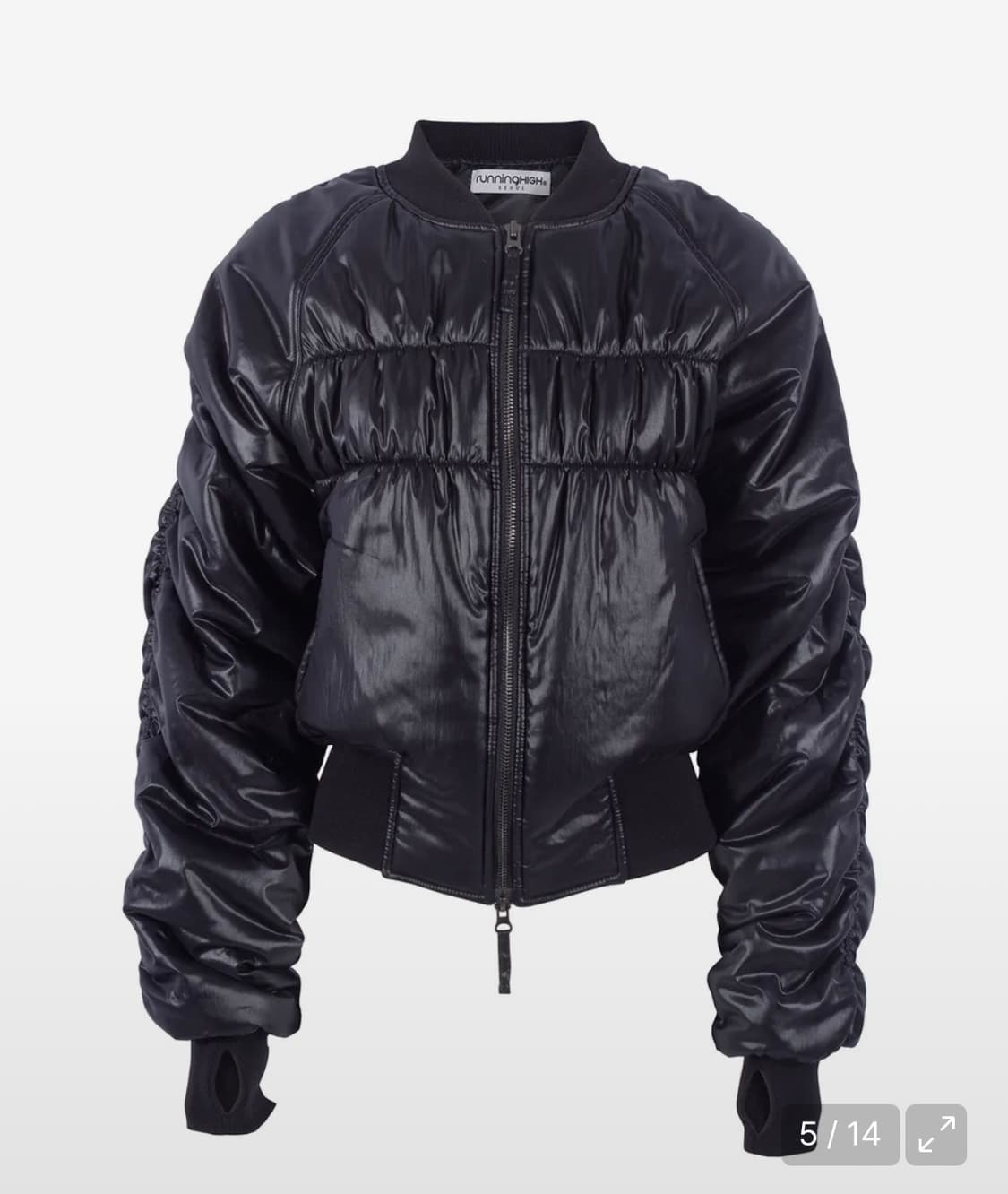 러닝하이 셔링 크롭 MA-1 자켓 상품이미지3