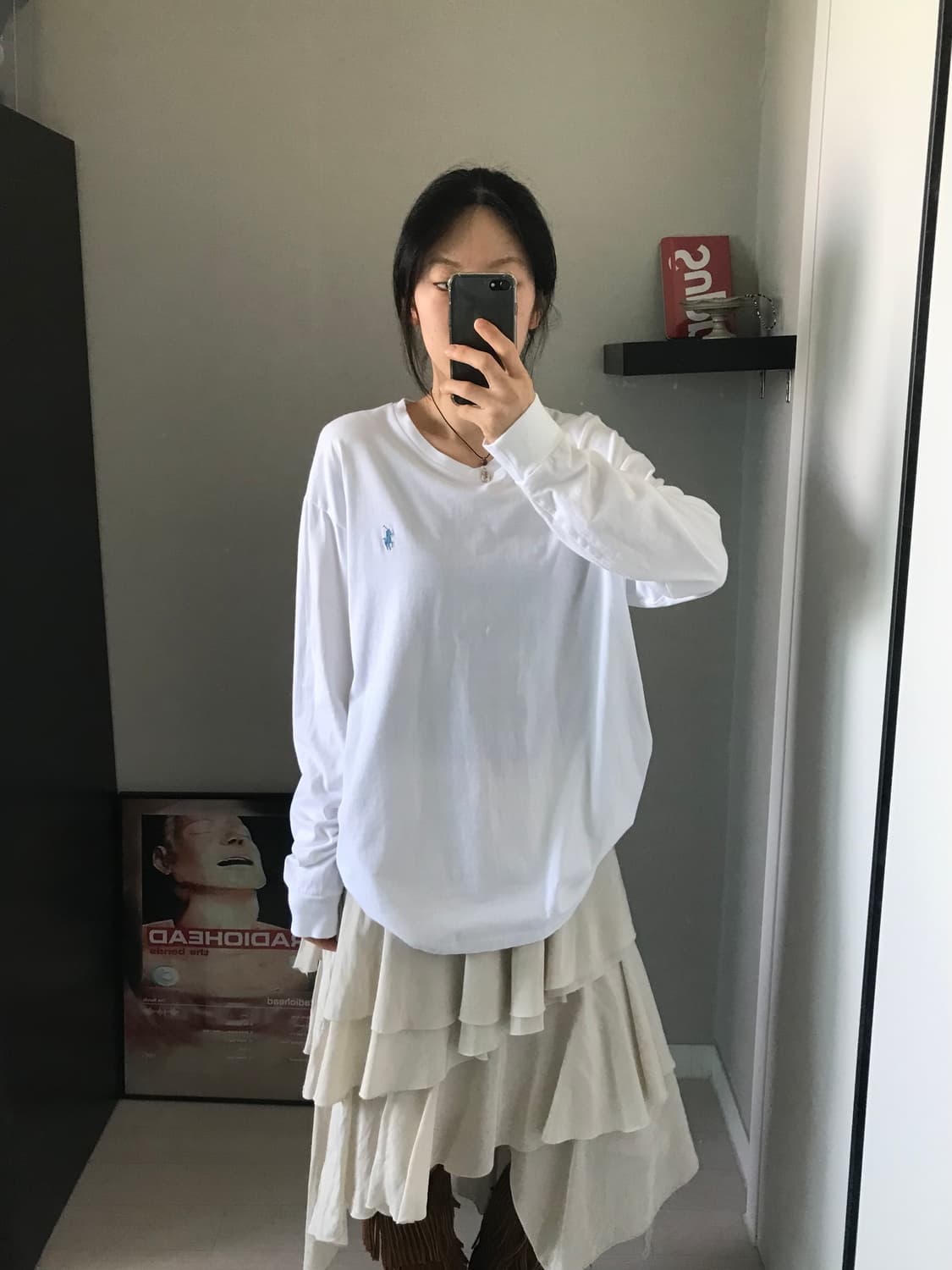 폴로 랄프로렌 포니로고 화이트 롱슬리브티 상품이미지3