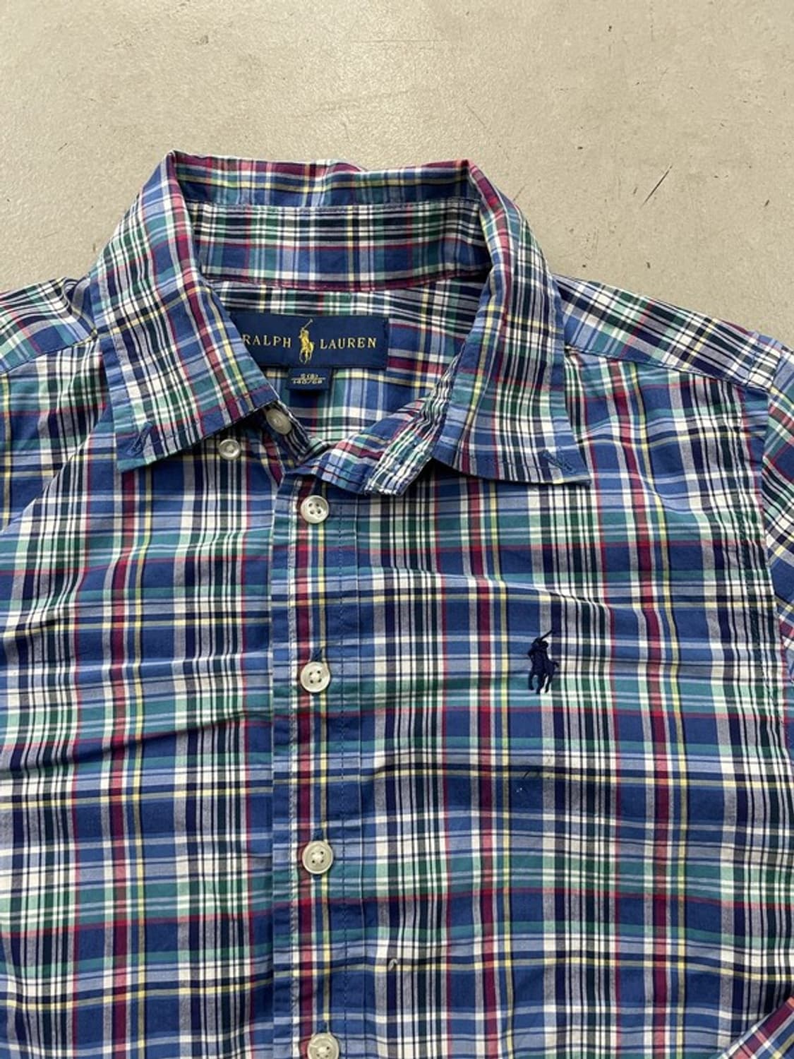폴로 랄프로렌 체크 버튼다운 셔츠 S(8세) 상품이미지2