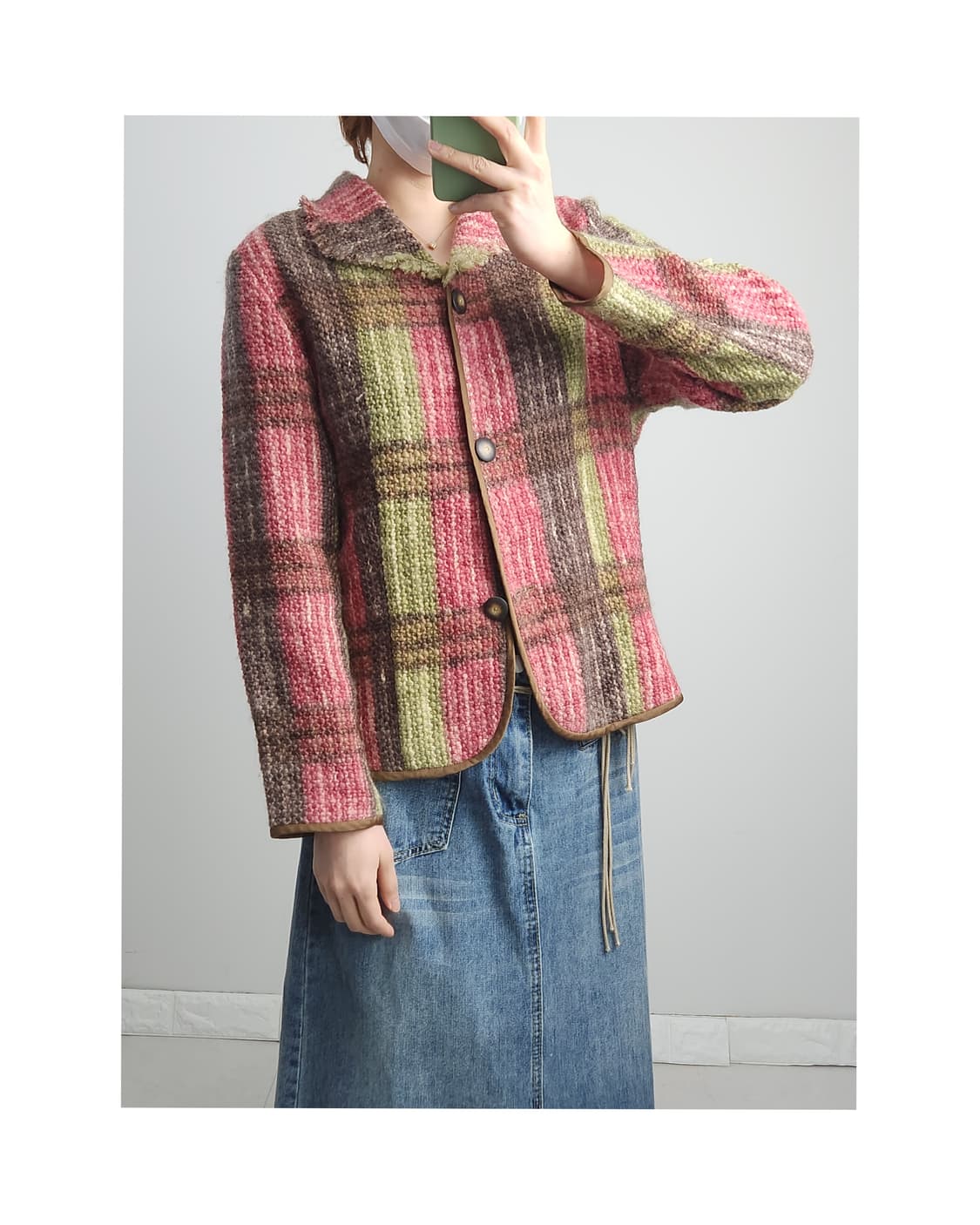 체크 울 자켓 상품이미지1